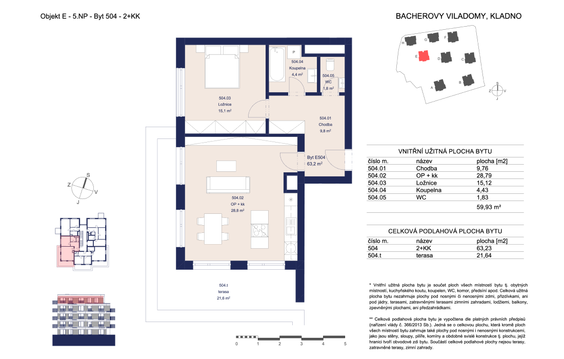 Apartment E504 - Bacherovy Viladomy - 2+kk (63 m²)